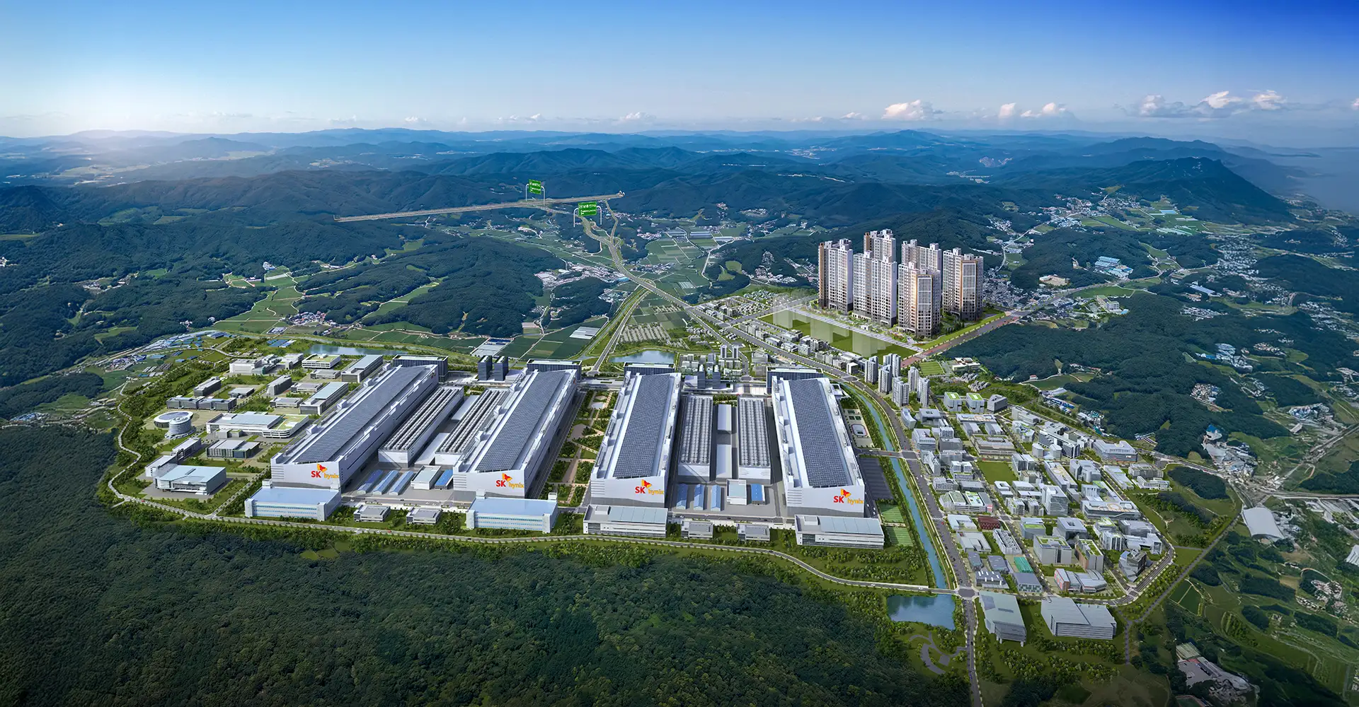 용인반도체클러스터 동일하이빌 파크밸리 주변 산업단지 광역 조감